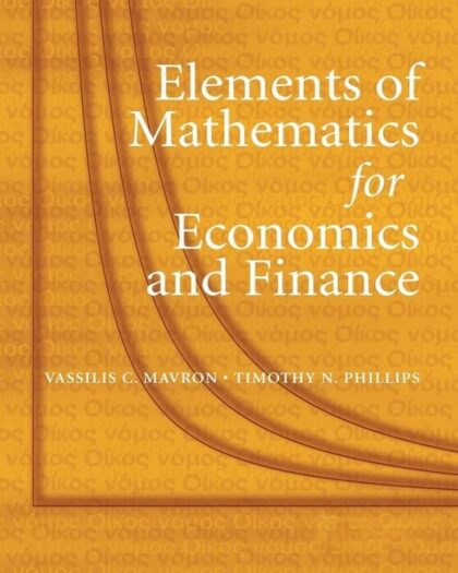 Elements of Mathematics for Economics and Finance